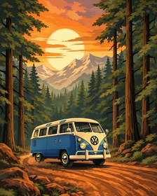 Resim Sayılarla Boyama Seti - Kamp Yolculuğu - 40x50 