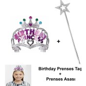 Resim Kız Çocuk Doğum Günü Prenses Seti – Taç ve Sihirli Asa 