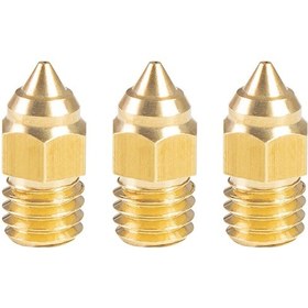 Resim Kosona Creality Cr-6 Se Uyumlu 0.4mm Çıktı Çaplı Bakır Nozzle, 1.75mm Filament İçin, Altın Renk, 3 Adet Paket 
