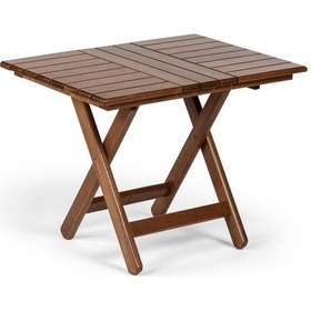 Resim Atina Katlanır Masa 60cm 80cm Kahverengi 