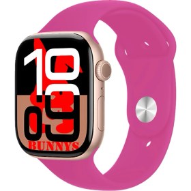 Resim Apple iPhone 8 Uyumlu Pembe Akıllı Saat WATCH10 2025 Hediyeli Amoled Ekran 