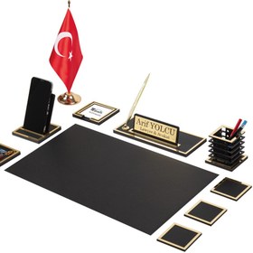Resim Makroofis Asel Sümen Takımı 10 Parça Siyah Full Set 