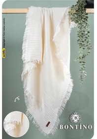 Resim Müslin Örtü & Battaniye 4 Katlı Saçaklı Pamuk Ekstra Yumuşak Ve Nefes Alabilir Çok Renkli 