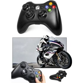 Resim Munico Xbox 360 Uyumlu Oyun Konsolu Titreşim Joystick Gamepad Için Data Frog USB Kablolu Oyun Kolu Siyah 