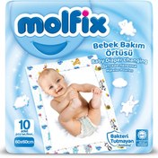 Resim Molfix Bebek Bakım Örtüsü 10 Adet 60x60 