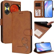 Resim Zte Nubia Music 2 İçin Telefon Kılıfı Çevirme Kapaklı Rfıd Engelleyici Manyetik Kartlık Stand Pu Deri 