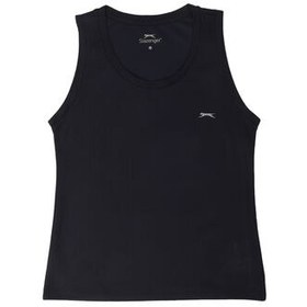 Resim Slazenger ROZ Kadın Kolsuz Siyah Tişört 