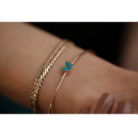 Resim Reis Kuyumculuk T1624 Mineli Kelebek Altın Bilezik 