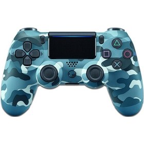 Resim Geeroyoo Ps4 Kablolu Titreşimli Oyun Kontrol Cihazı Sapı Ps4 İçin Çift Çift Şok Kamuflaj Mavisi 