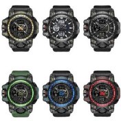 Resim Yingfu Sanda 3132 Erkek Spor Saati, Su Geçirmez, Aydınlık, Kırmızı-siyah Çift Renkli Çok Renkli 