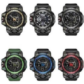 Resim Yingfu Sanda 3132 Erkek Spor Saati, Su Geçirmez, Aydınlık, Kırmızı-siyah Çift Renkli Çok Renkli 