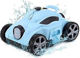 Resim Robotic Pool Cleaner, Cordless Robotic Pool Vacuum, Lasts up to 110 Mins, Automatic Cleaning and Self-Parking, for Pools up to 1,076 Sq.ft 