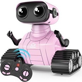Resim Playsheek Uzaktan Kumandalı Şarj Edilebilir Pembe Emo Oyuncak Robot B0CGC76RC3 