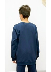 Resim Divinus Erkek Çocuk Kangru Cepli Sweatshirt Lacivert 