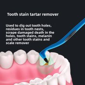 Resim Diş Temizliği için Çift Başlıklı Manuel Diş Temizleyici - Naylon Çubuk ve Kıl Tasarımı, Ergonomik Sap, Hassas Diş Eti için Nazik, Salivayı Artırır ve Leke Temizliği, Ağız Bakımı Aracı, Ergonomik Tasarım, Dayanıklı Diş Temizleme Aracı 