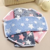Resim 1 Adet Yıldız Desenli Evcil Hayvan Battaniyesi - Küçük, Orta ve Oyuncak Irklar için Ultra Yumuşak Sıcak Flanel Polar Köpek Yatağı Paspası - Makinede Yıkanabilir Polyester Elyaf Köpek Örtüsü Kulübe, Sandık ve Kanepe için 