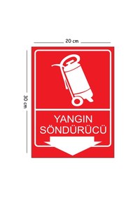 Resim Metal Yangın Söndürücü 3 20x30 Cm A4 Uyarı İş Güvenliği Levhası 
