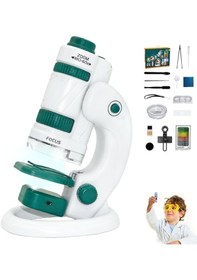Resim Monozone Dijital Mikroskop Seti 60-180x Büyütme El Mini Eğitici Çocuk Mikroskobu 21 Parça Eğitici Set 