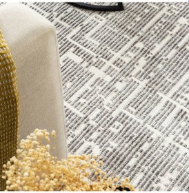 Resim Kaşmir Halı 7/24 İskandinav Sten Gri Salon Mutfak Halısı Yolluk Gri 