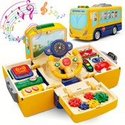 Resim Ses ve Işık Dönüştürücü Otobüs Çocuk Oyuncak, Müzik Çalma, Simülasyon Otobüs Oyuncak, Çocukların Doğum Günü Hediyesi 