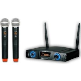Resim König K-312 2 El 2-kanal Uhf Telsiz Mikrofon 