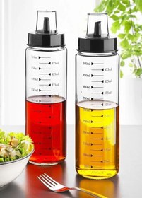 Resim Genel Markalar 2'li Borosilikat Cam Yağdanlık Seti Damlatmaz Akıllı Yağdanlık Sirkelik Set 