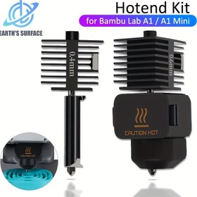 Resim 3D Yazıcı Parçaları Hotend Kiti Bambu Lab A1 ve A1 Mini için Hızlı Hızlı Sıcak Uç Montajı 0.2, 0.4, 0.6, 0.8 mm Sertleştirilmiş Çelik Meme Seti 