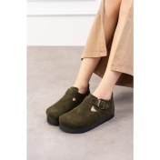 Resim Oxford Hakiki Deri Mantar Taban Ortopedik Yüksek Eva Ayakkabı 