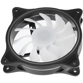 Resim Vkemall Bilgisayar Kasası Soğutucu Fanı 11 Kanatlı Sessiz Büyük Hava Akımı 4pin Arayüzlü İç Ve Dış Işıklı Siyah Radyatör 