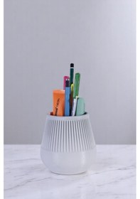 Resim Kalemlik Masa Kalemliği Organizer Kalemlik Beyaz Renk Model 88 Çok Renkli 