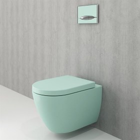 Resim Bocchi Venezia Rimless Asma Klozet Mat Mint Yeşil 
