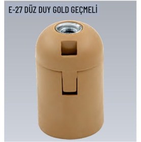 Resim 30 Adet E27 Gold Geçmeli Düz Duy 