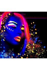 Resim Genel Markalar VIP GLOW IN THE DARK UNDER UV LİGHT 6 ADET GLOW NEON FOSFOR BOYA UV MOR IŞIKTA PARLAYAN VÜCUT BOYASI 