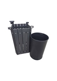 Resim Safirkom Kompozit Köşeli Çöp Kovası SÇ12 DG Antrasit (65 Lt.) Antrasit 