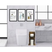 Resim Bk Home Doğal Masif Ahşap Tuvalet Kağıtlığı Ve Dekoratif 3’Lü Ahş (551081156) Bk