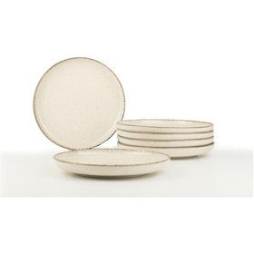 Resim Kütahya Porselen Moderna 6 Parça 19 Cm Düz Tabak Tarçın Standart 