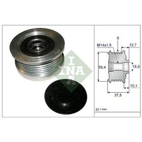 Resim Ina 535011010 Alternator Kasnagi 3730027502 3730027503 3730027504 