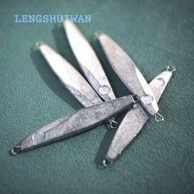 Resim 5 adet 20g/40g Boyasız Uzun Atış Taze Su Deniz Balıkçılığı Yemi Yapay Cazibesi Demir Plaka Yol Kenarı Döküm Çıplak Kanca Orijinal Renk 