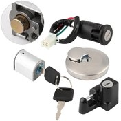 Resim Reedark Honda Monkey Ape İçin Tam Set: Çalışma Anahtarı Kilit, Yakıt Tankı Kapağı Kilit, Kask Kilit Ve Antiçalar Kilit - Dayanıklı Abs+alüminyum Malzeme 