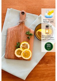 Resim 2 Li Doğal Ahşap Kayın Ağacı Kesme Ve Sunum Tahtası Seti 