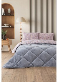 Resim Nordelle Çift Kişilik Wellsoft Yorgan Uyku Seti Gri 