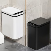 Resim Ev Banyo İnce Çöp Kutusu Kapaklı, Beyaz/Siyah 11.02L/11 Litre Otomatik Dokunmasız Çöp Kovası, Küçük Hareket Sensörlü Akıllı Çöp Kutusu, İnce Çöp Tepsisi, Akıllı Banyo Dokunmasız Çöp Kovası, Kapaklı Dar Elektrikli Otomatik Çöp Kutusu, Yumuşak Kapanmalı Hareket Sensörlü Çöp Kovası, Ofis, Mutfak, Salon 