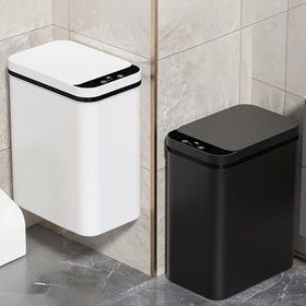 Resim Ev Banyo İnce Çöp Kutusu Kapaklı, Beyaz/Siyah 11.02L/11 Litre Otomatik Dokunmasız Çöp Kovası, Küçük Hareket Sensörlü Akıllı Çöp Kutusu, İnce Çöp Tepsisi, Akıllı Banyo Dokunmasız Çöp Kovası, Kapaklı Dar Elektrikli Otomatik Çöp Kutusu, Yumuşak Kapanmalı Hareket Sensörlü Çöp Kovası, Ofis, Mutfak, Salon 