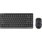 Resim A4 Tech 2.4G 1200 Dpi Siyah Q Türkçe Mini Kablosuz Klavye ve Mouse Seti 