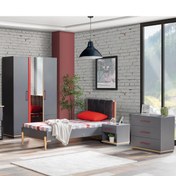 Resim Antre Genç Odası Takımı - Karyola, Dolap, Komodin, Şifonyer 