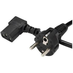 Resim Koodmax 5 Adet C13 Power Güç Elektrik Kablosu 90 Derece L Tip Sol Açılı Power Kablo - 1.8 Mt 