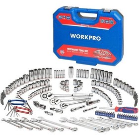 Resim Workpro Wp202530 1/4' 3/8 1/2' Metrik/inç 164 Parça Cr-v Ağır Hizmet Lokma Ve Kombine Anahtar Takımı 
