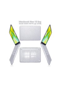 Resim Macbook Neo 13 İnç A3404 Uyumlu Kılıf Kristal Kapak Şeffaf Parlak Tam Koruma Alt Üst Koruyucu 