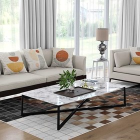 Resim Monnhein Yıkanabilir Halı ve Yolluk - Kaymaz Tabanlı Salon Halısı, Mutfak Halısı, Modern Dijital Baskı Tasarım (0385) 