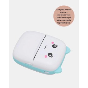 Resim Kablosuz Mini Cep Yazıcısı Bluetooth Destekli 1200MAH Bataryalı 
